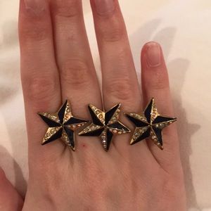 Betsey Johnson double ring stars